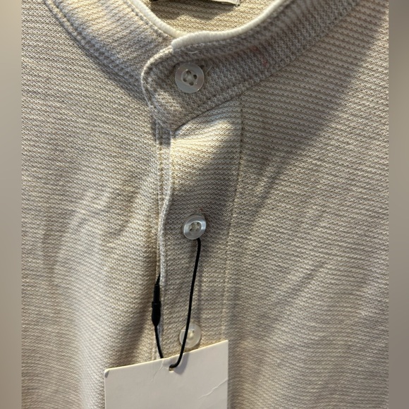 NWT Mens Zara button down Short sleeve Henley - Picture 3 of 6